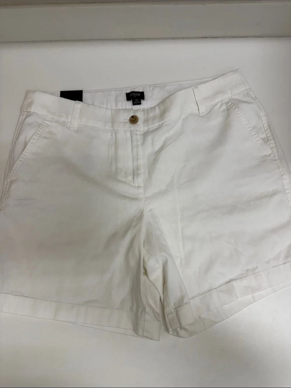 J. Crew Women's White Chino Bermuda Shorts-NWT